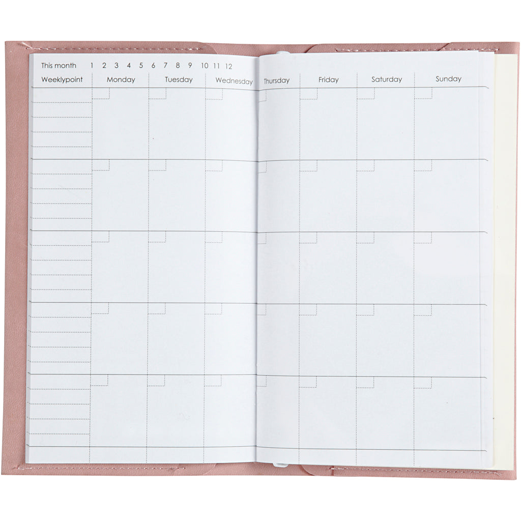 Creativ company https: www.cchobby.nl planner-bulletjournal-afm-10x18x1-5-cm-elastieksluiting-roze-1-stuk