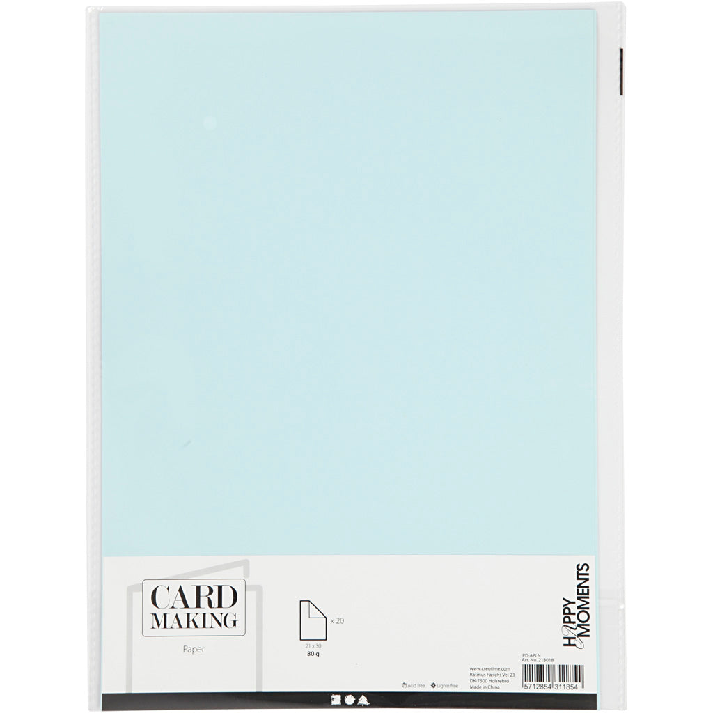 Creativ company papier lichtblauw a4 80gr, 20st.