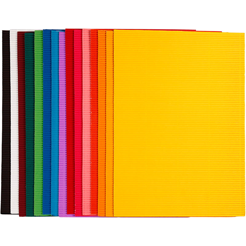Creativ company ribbelkarton kleur 80gr, 15 vellen
