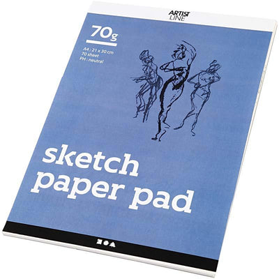 Creativ company schetsblok, a4, vel 210x297 mm, 70 gr, wit, 70 vel 1 doos