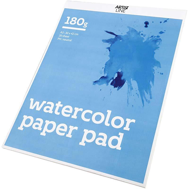 Creativ company aquarelblok a3 180 gr wit 20 vel