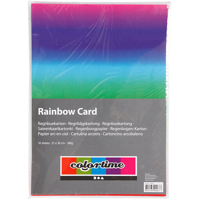 Regenboogpapier A4 180gr, 10 Vellen