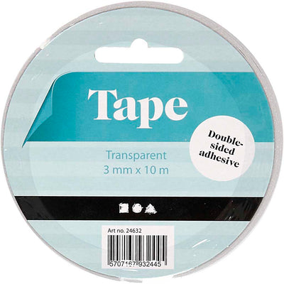 Dubbelzijdig Klevend Tape 3mm, 10m