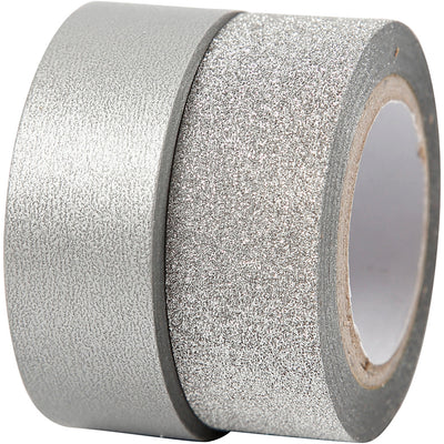 Creativ company masking tape zilver 2m, 2st.