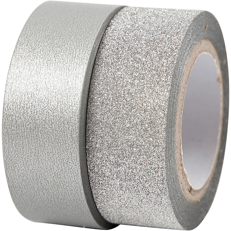 Creativ company masking tape zilver 2m, 2st.