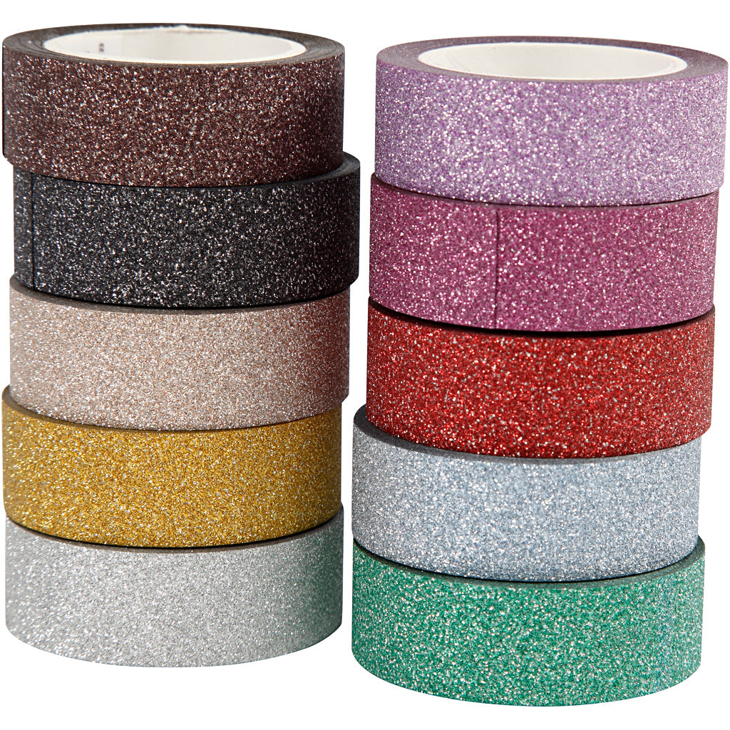 Glitter Tape Kleur,10st.