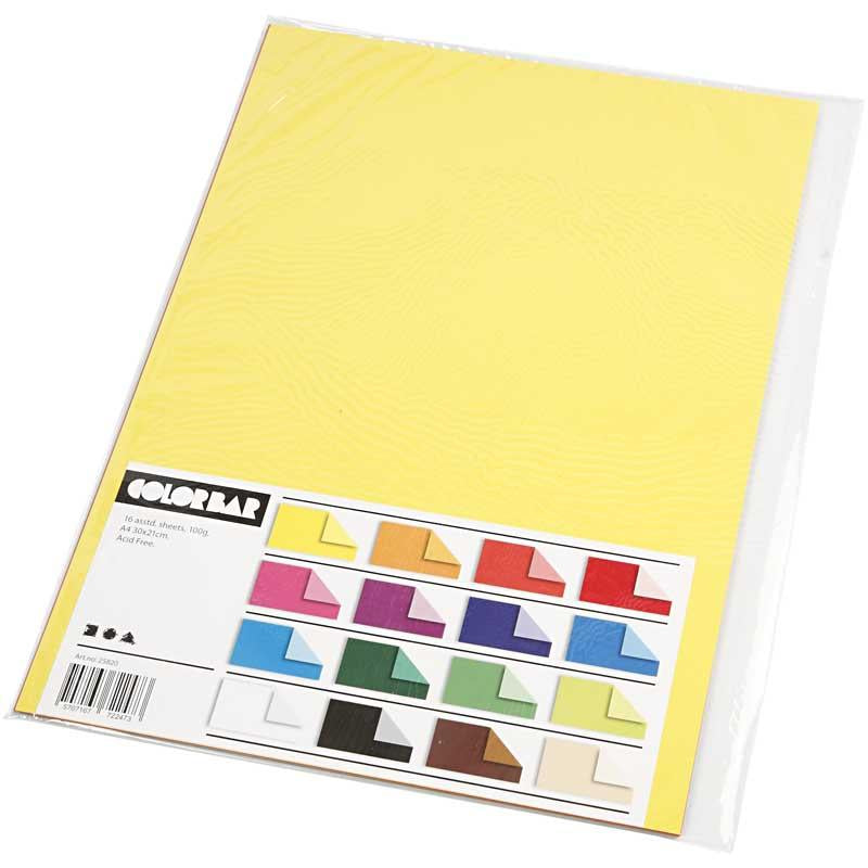 Creativ company https: www.cchobby.nl color-bar-papier-a4-vel-210x297-mm-100-gr-16-div-vellen-1-doos