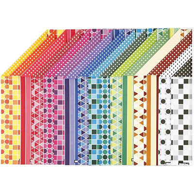 Creativ company color bar papier print a4 100gr, 16 vellen