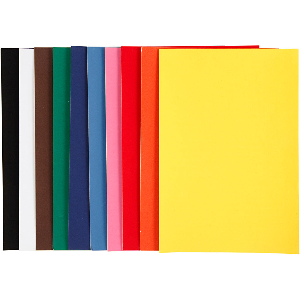 Creativ company velour papier kleur a4, 10 vellen