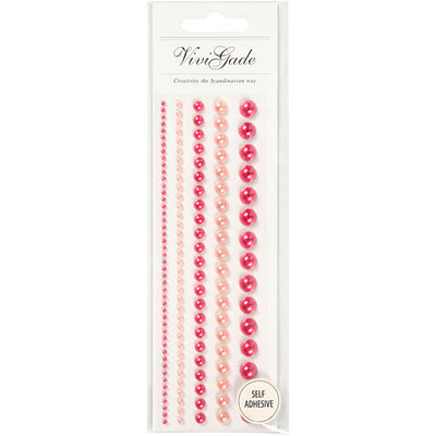 Creativ company halve plakparels roze 2-8mm, 140st.