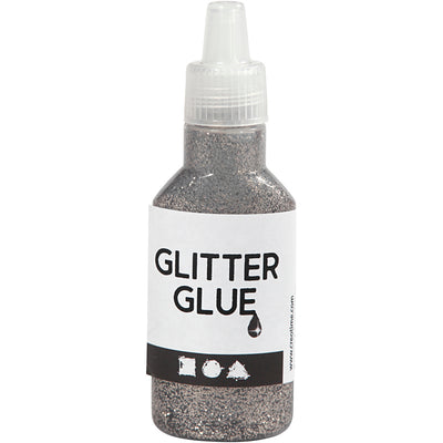 Creativ company glitterlijm zilver, 25ml
