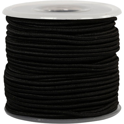 Creativ company elastiek dikte 2mm zwart, 25m