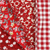 Creativ company patchwork stof rood 45x55cm, 4st.