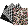 Creativ company patchwork stof zwart 45x55cm, 4st.