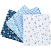 Creativ company patchwork stof blauw 45x55cm, 4st.