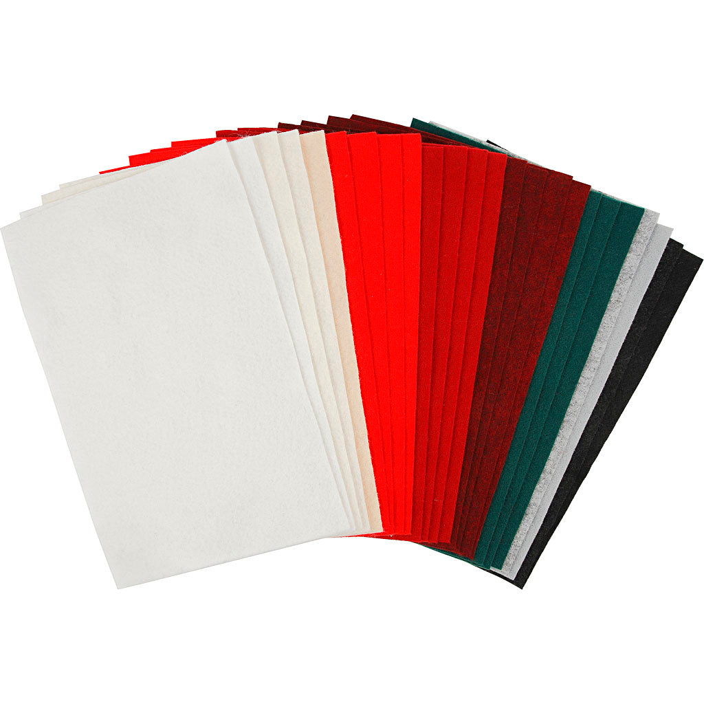 Creativ company hobbyvilt diverse kleuren, 24 vellen