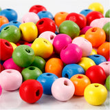 Creativ company houten kralen mix 8mm, 90st. - afbeelding 2