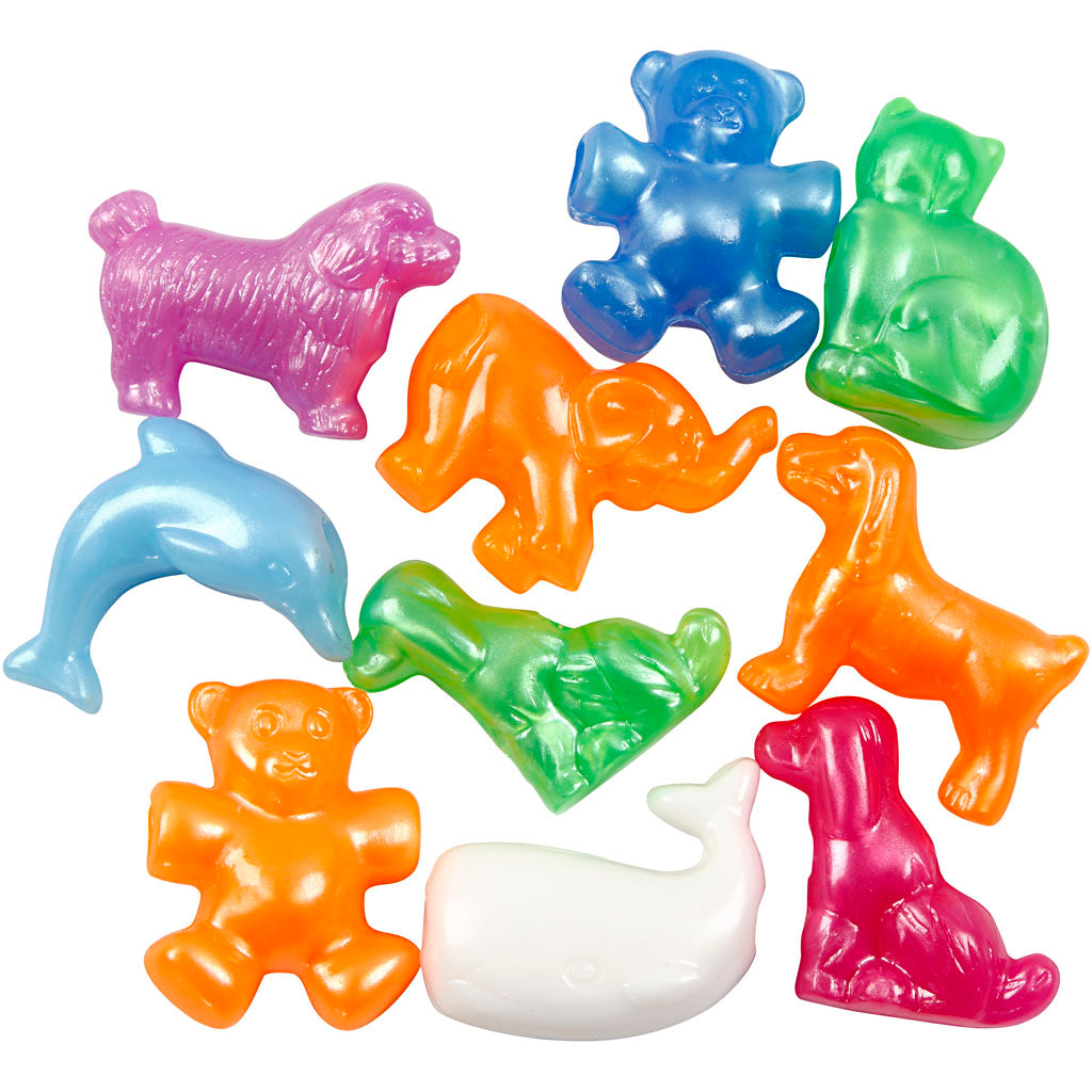 Creativ company figuur kralen parelmoer keuren in pot, 220st.