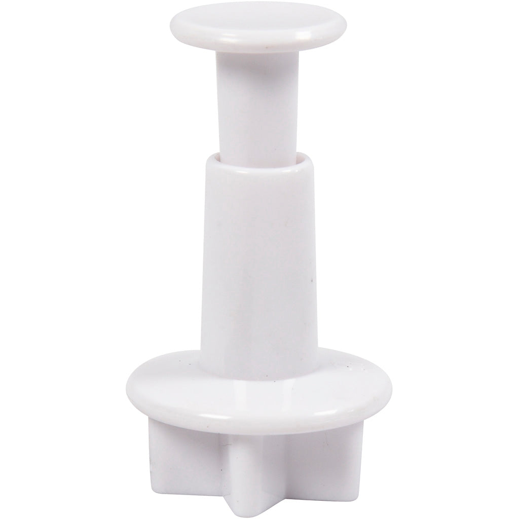 Creativ company uitsteekvormen met stempel, ster, d 2,1+2,3+2,6 cm, wit, 3 stuk 1 doos