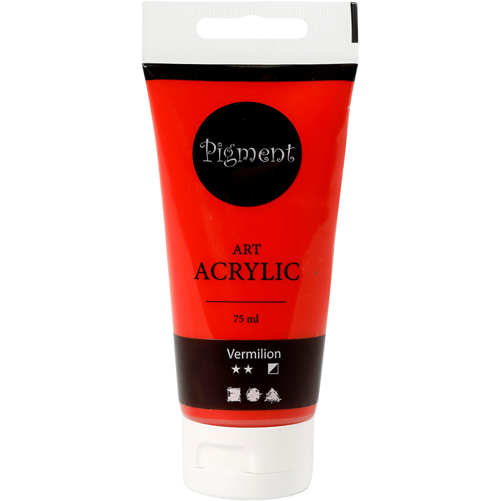 Creativ company pigment art acrylverf vermilion, 75ml