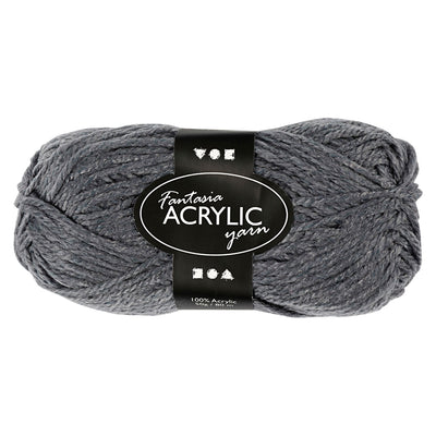 Creativ company acrylgaren, grijs, 50gr, 80m