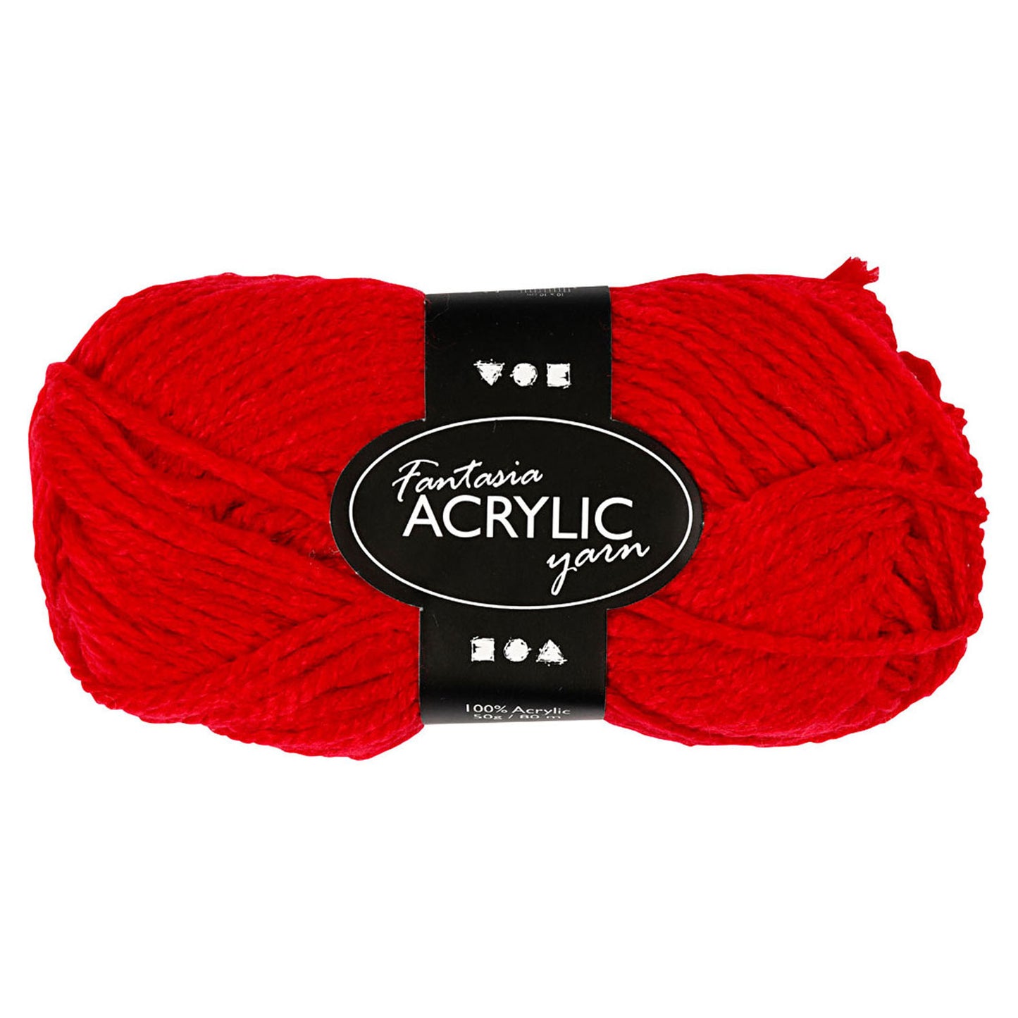 Acrylgaren, Rood, 50gr, 80m