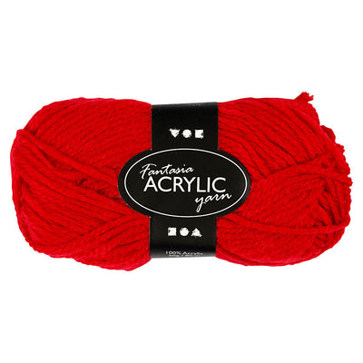 Acrylgaren, Rood, 50gr, 80m