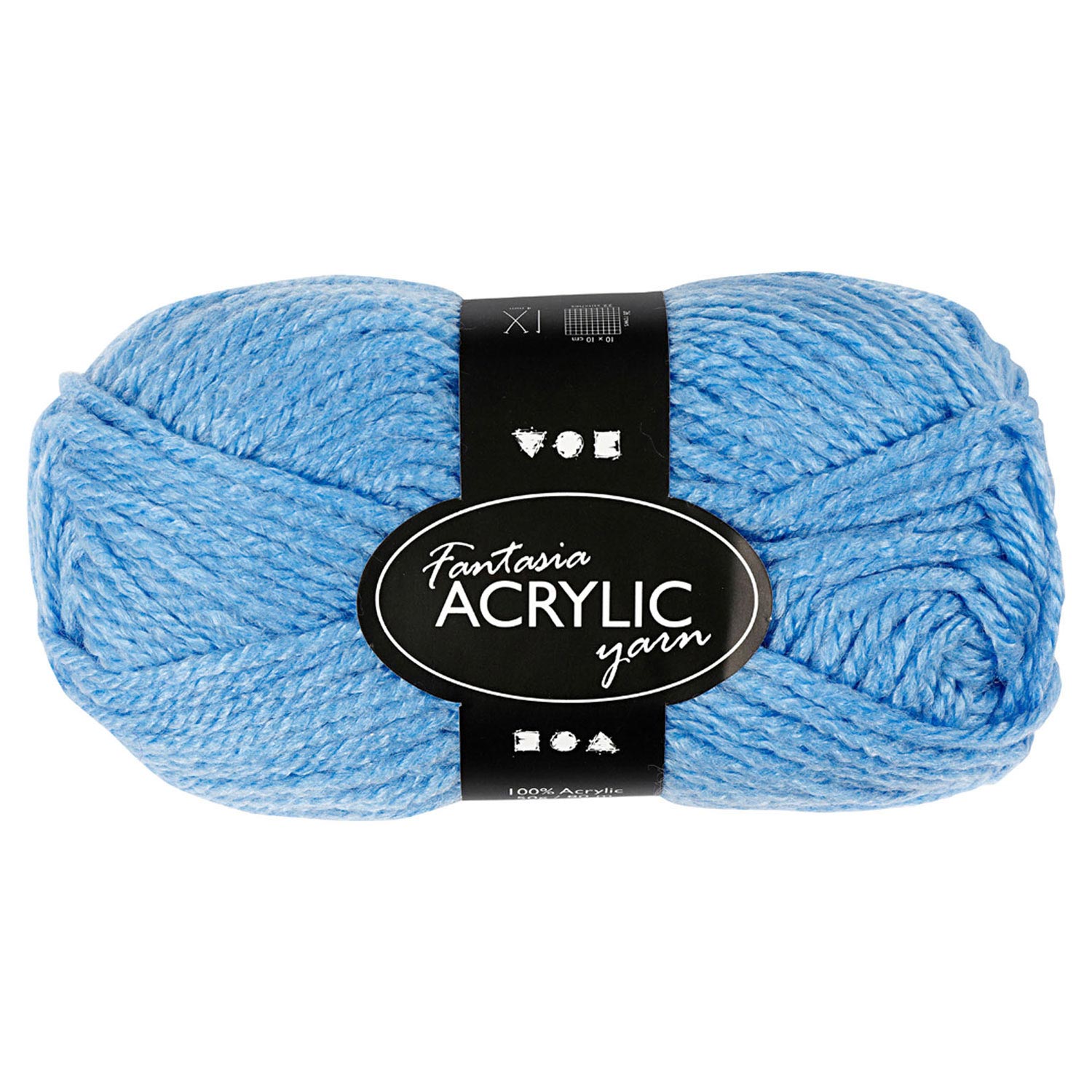 Creativ company acrylgaren, blauw, 50gr, 80m
