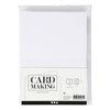 Creativ company kaarten en enveloppen, afmeting kaart 10,5x15 cm, afmeting envelop 11,5x16,5 cm, 120+240 gr, wit, 50 set 1 doos