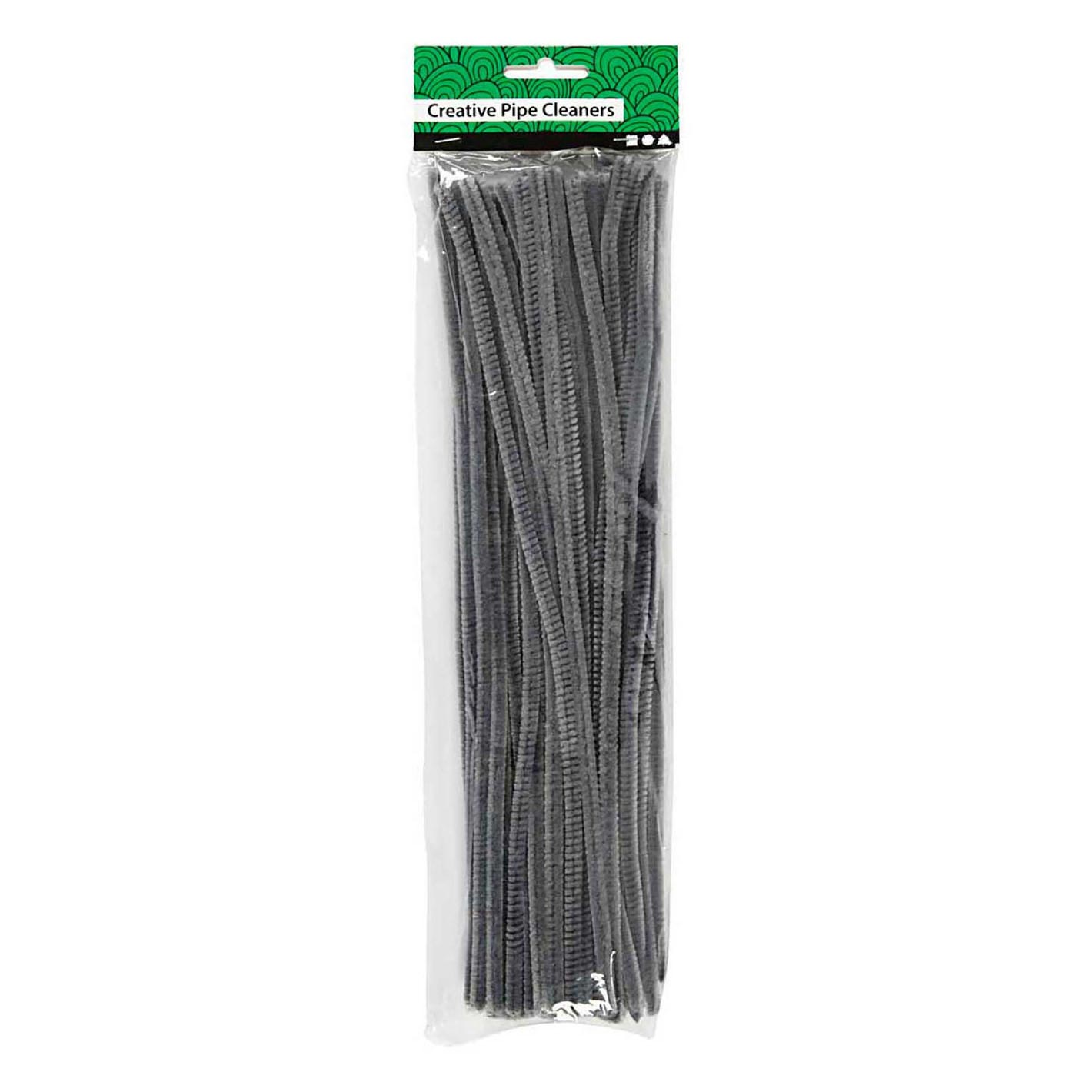 Creativ company chenille grijs 30cm, 50st.