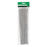 Creativ company chenille zilver 30cm, 24st. - afbeelding 1