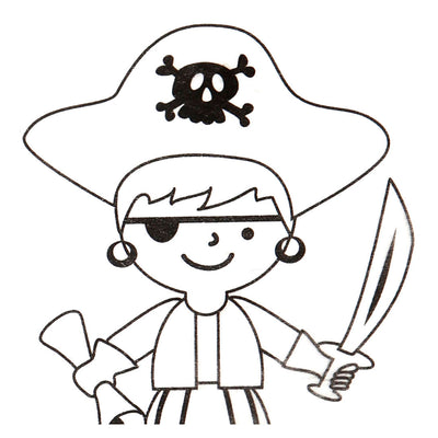 Creativ company vellen krimpfolie met motieven piraten, 4st.