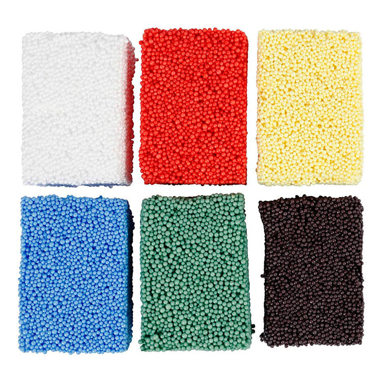 Creativ company soft foam clay standaard kleuren, 6x10gr.