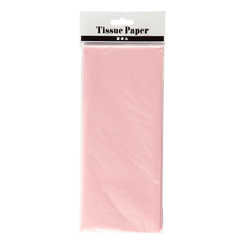 Creativ company tissuepapier lichtroze 10 vellen 14 gr, 50x70cm
