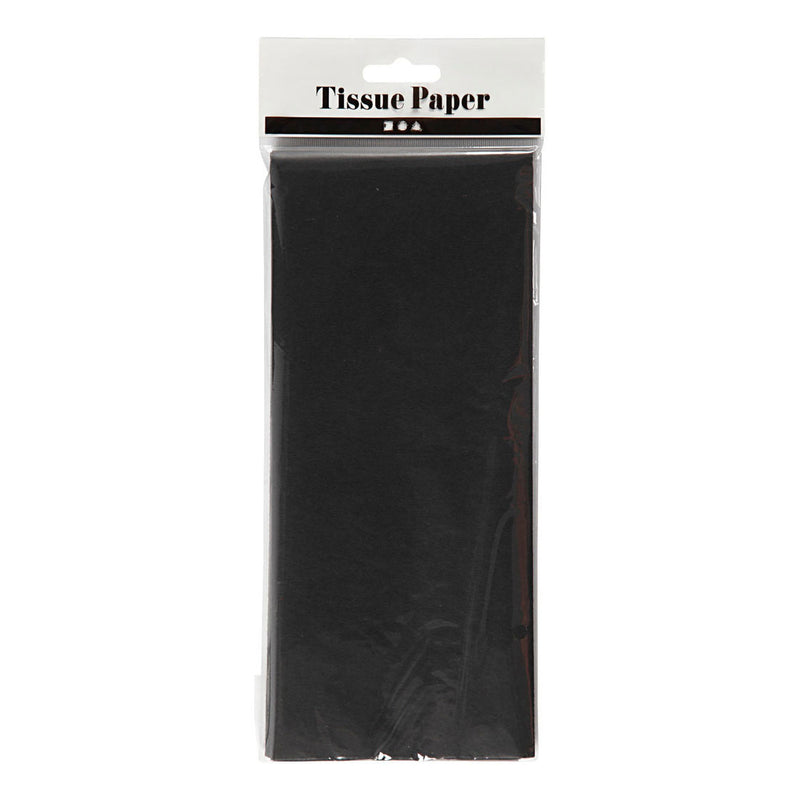 Creativ company tissuepapier zwart 10 vellen 14 gr, 50x70cm