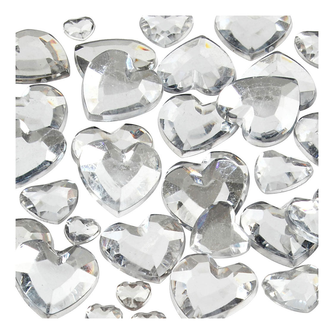 Creativ company strasstenen, afm 6+10+14 mm, zilver, 252 stuk 1 doos