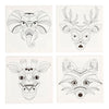 Creativ company canvas met dierenprint, 4st.