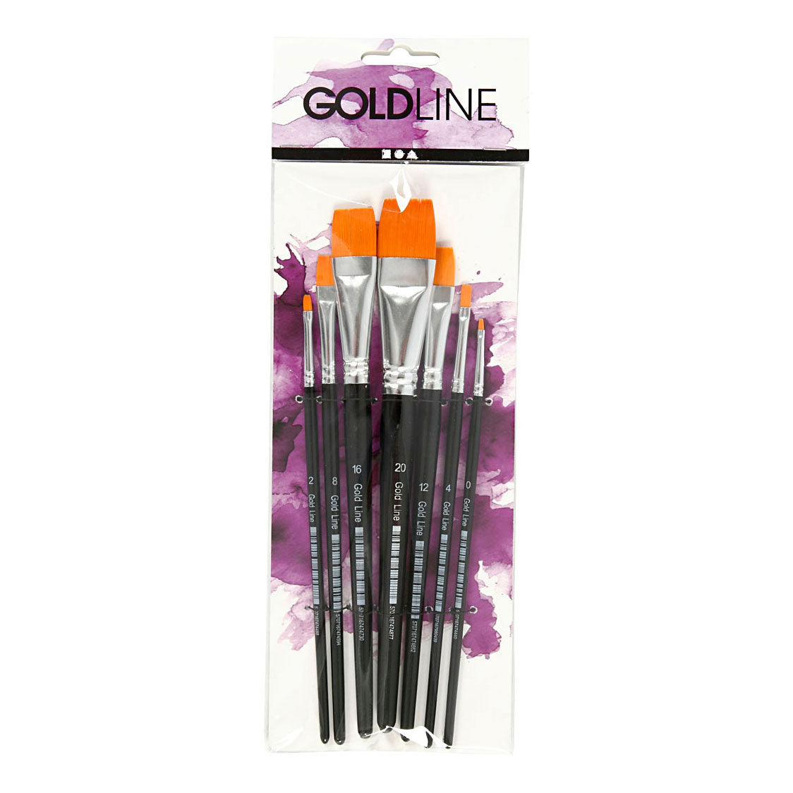 Creativ company https: www.cchobby.nl gold-line-penselen-afm-0-2-4-8-12-16-20-l-16-5-21-cm-b-1-7-mm-plat-7-stuk-1-doos