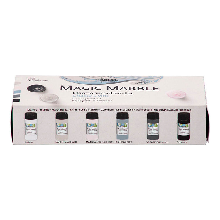 Creativ company magic marble verf pastelkleuren, 6x20ml