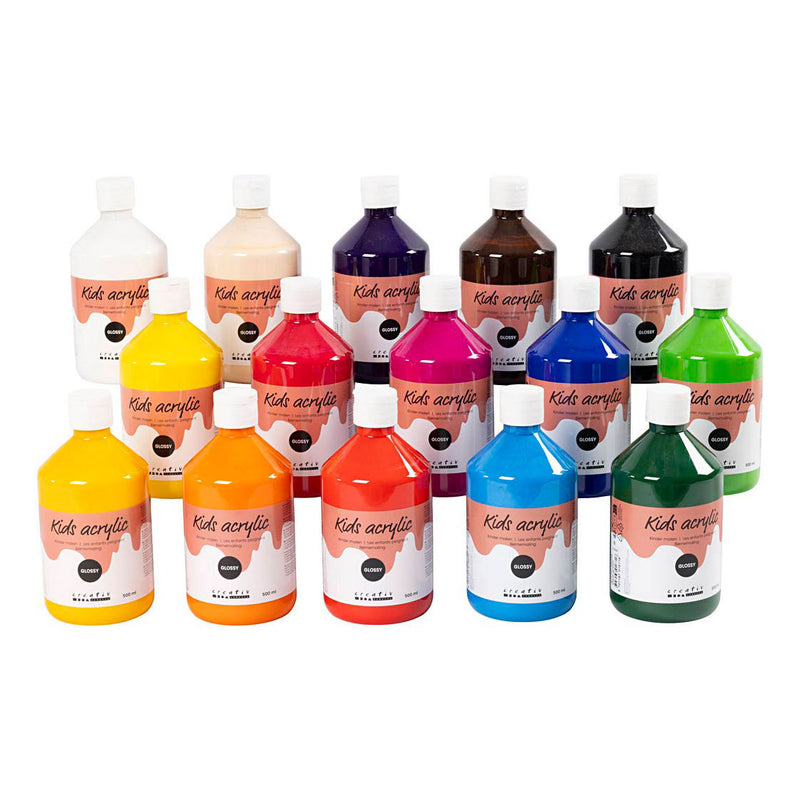 Creativ company acyrlverf glossy kleur semi-transparant, 15x500ml