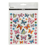 Creativ company stickers bloemen en vlinders, 1 vel - afbeelding 1