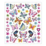 Creativ company stickers bloemen en vlinders, 1 vel - afbeelding 2