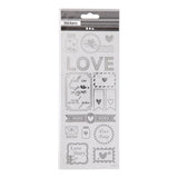 Creativ company https: www.cchobby.nl stickers-love-vel-10x24-cm-ca-14-stuk-zilver-1-vel - afbeelding 1