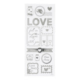 Creativ company https: www.cchobby.nl stickers-love-vel-10x24-cm-ca-14-stuk-zilver-1-vel - afbeelding 2