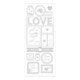 Creativ company https: www.cchobby.nl stickers-love-vel-10x24-cm-ca-14-stuk-zilver-1-vel - afbeelding 3