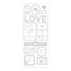 Creativ company stickers zilver love, 1 vel