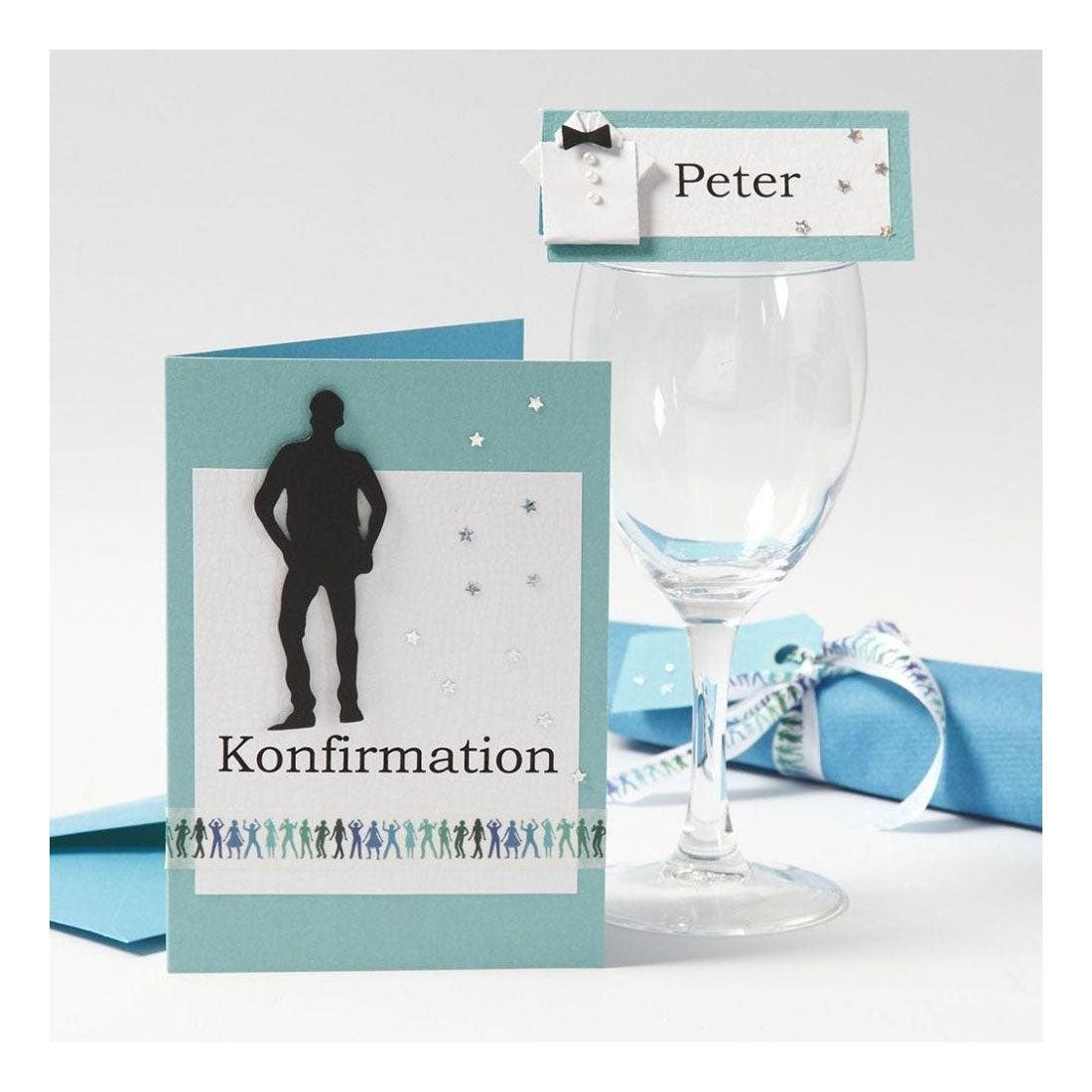 Creativ company naamkaarten, afm 9x4 cm, 220 gr, wit, 20 stuk 1 doos