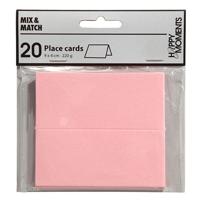 Creativ company naamkaarten, afm 9x4 cm, 220 gr, lichtrood, 20 stuk 1 doos