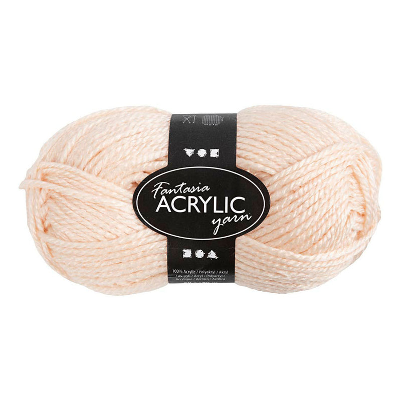 Creativ company fantasia acrylgaren licht beige, 80m