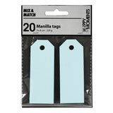 Creativ company manilla labels lichtblauw, 20st. - afbeelding 1